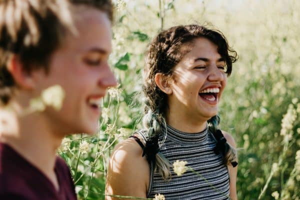 Friends laughing