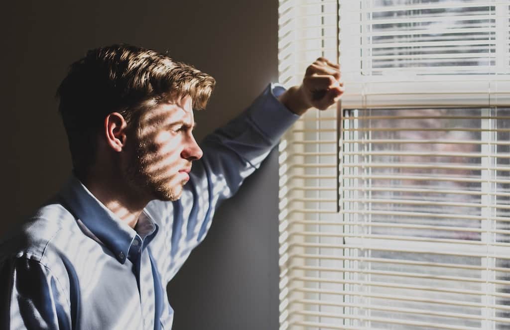 man worried about energy supplier debt