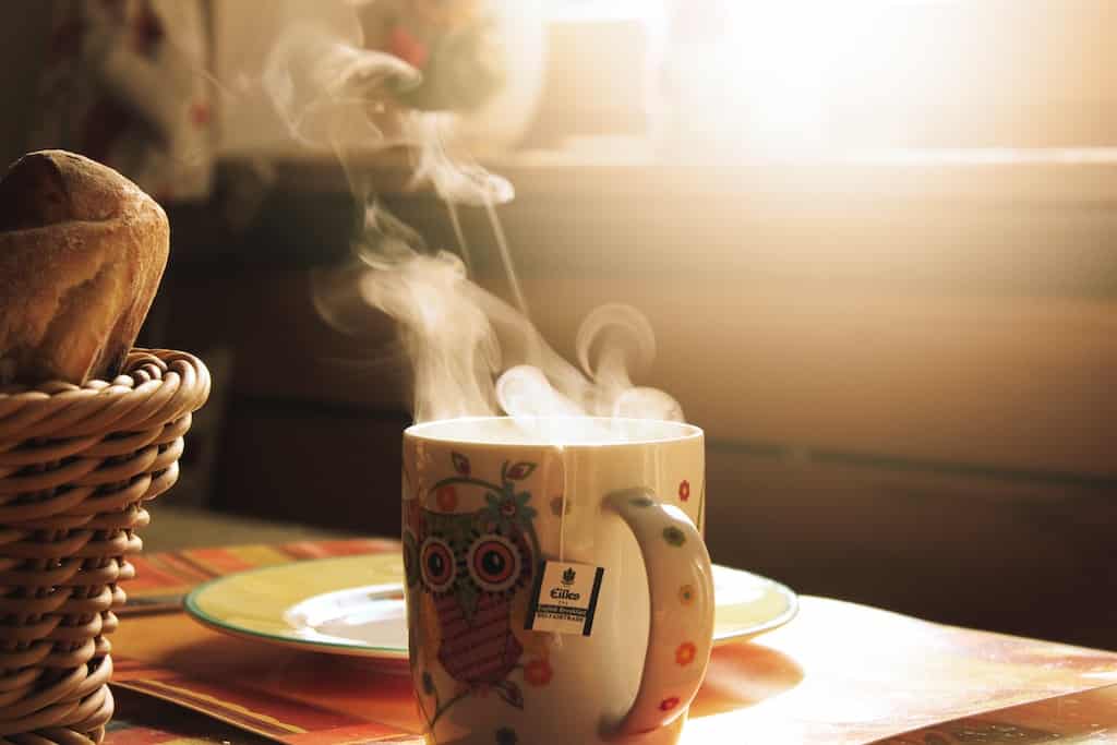 warm mug of tea